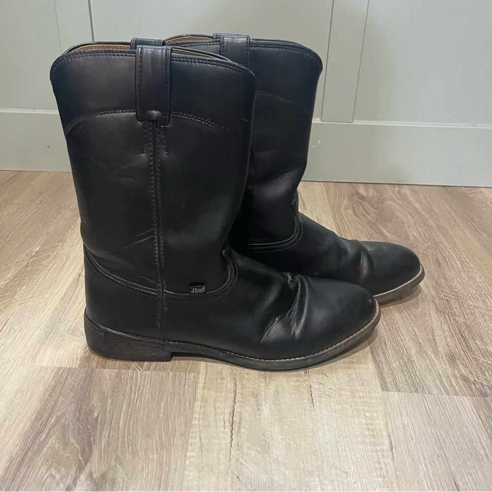 Justin‎ Boots cowboy black men's size 12
